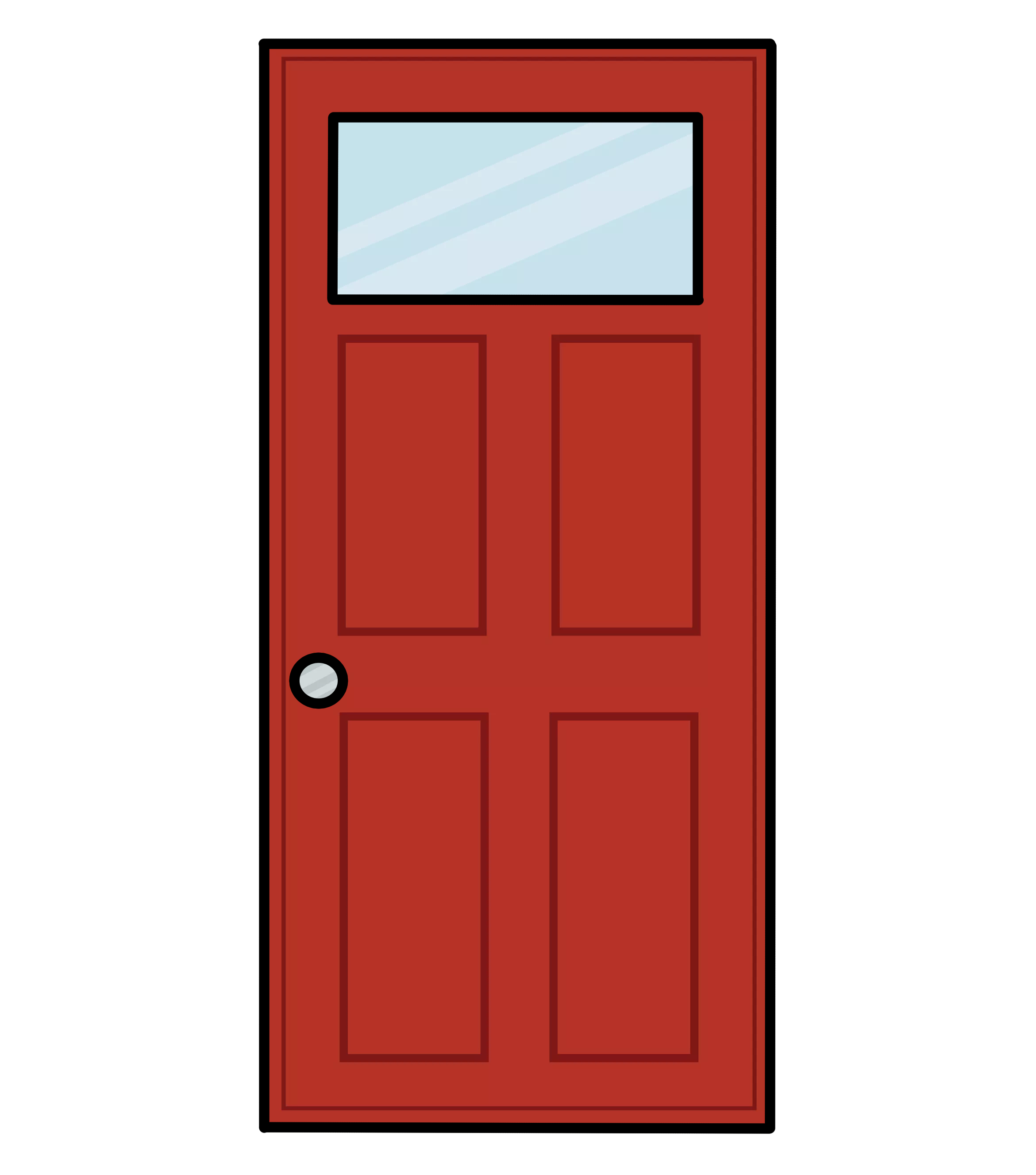 A red door.